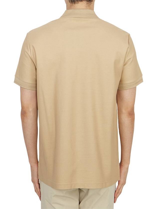 Embroidered Logo Polo Shirt Beige - BURBERRY - BALAAN 5