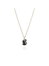 Swan Pendant Metal Necklace Black Rose Gold - SWAROVSKI - BALAAN 4