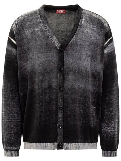 K-Larence B Reverse Print Cardigan Black - DIESEL - BALAAN 2