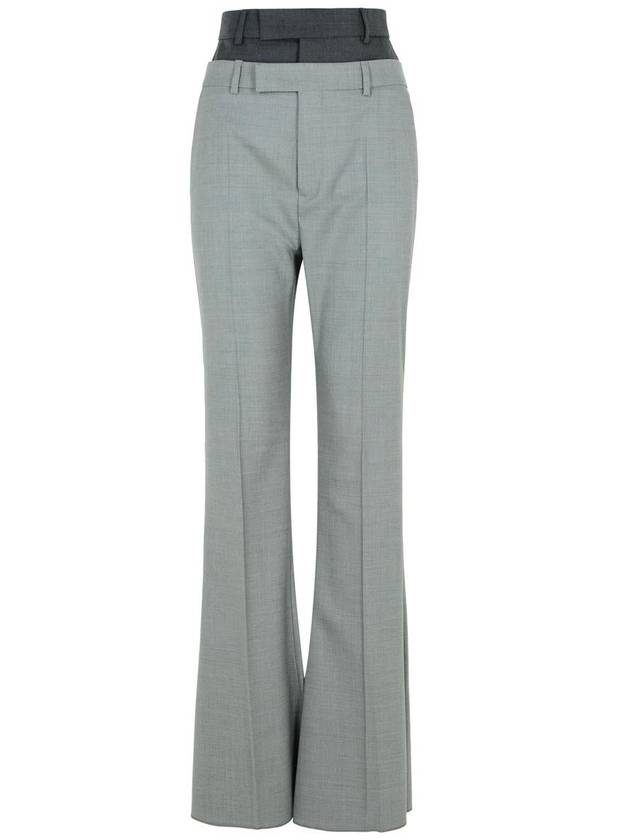 Sportmax 'Lince' Grey Virgin Wool Trousers - MAX MARA SPORTMAX - BALAAN 1