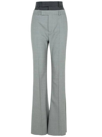 Sportmax 'Lince' Grey Virgin Wool Trousers - MAX MARA SPORTMAX - BALAAN 1