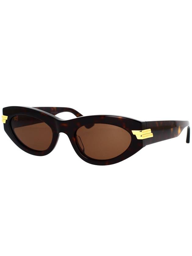 Eyewear Frame Oval Sunglasses Brown - BOTTEGA VENETA - BALAAN 3