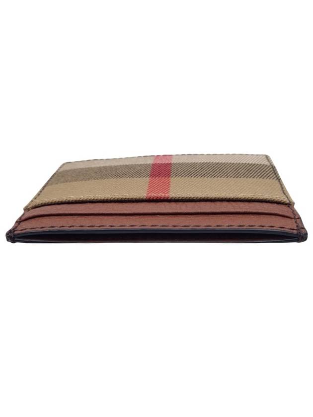 Sandon Check Leather Card Wallet Brown - BURBERRY - BALAAN 8