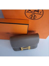 2023 Constance slim compact half wallet belt bag Etoffe gold women's wallet H082214 - HERMES - BALAAN 3