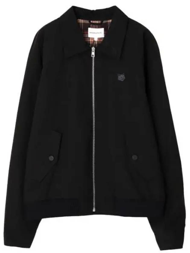 Bold Fox Patch Technical Cotton Gabardine Harrington Jacket Men - MAISON KITSUNE - BALAAN 1