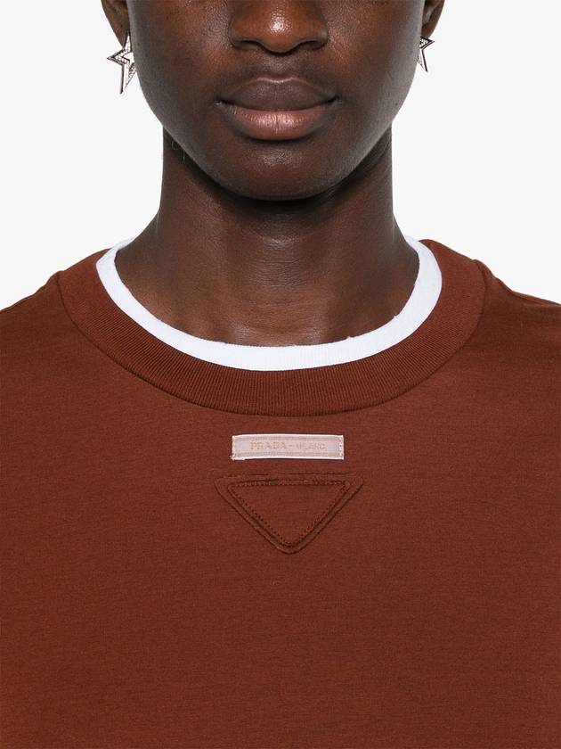 layered cotton T-shirt - PRADA - BALAAN 5