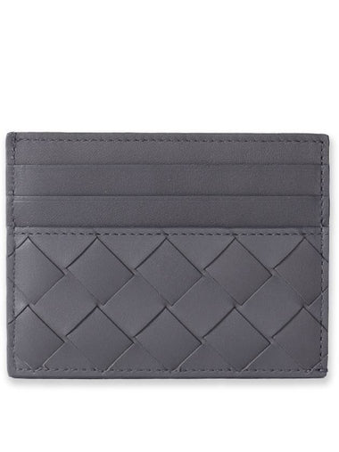 Intrecciato Leather Card Wallet Thunder - BOTTEGA VENETA - BALAAN 1