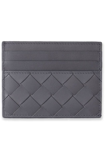 BOTTEGA VENETA Intrecciato Leather Card Wallet Thunder 635057 VCPQ3 1444 - BOTTEGA VENETA - BALAAN