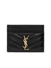 Cassandre Matelasse Lambskin Card Wallet Black - SAINT LAURENT - BALAAN 2