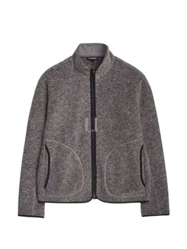 Men's Dustin Wool Fleece Jacket Light Grey Melange - J.LINDEBERG - BALAAN 2