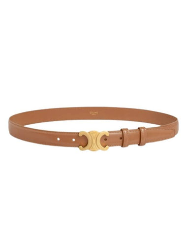 Triomphe Taurillon Medium Leather Belt Bronze - CELINE - BALAAN 1