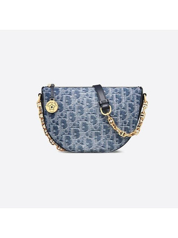 STAR CALLISTO Shoulder Bag Blue Denim S3206UDCE M49E - DIOR - BALAAN 1