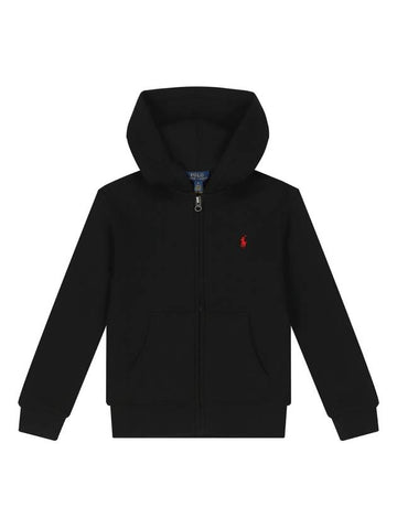 Kids Logo Knit Hooded Zip-Up Jacket Black - POLO RALPH LAUREN - BALAAN 1