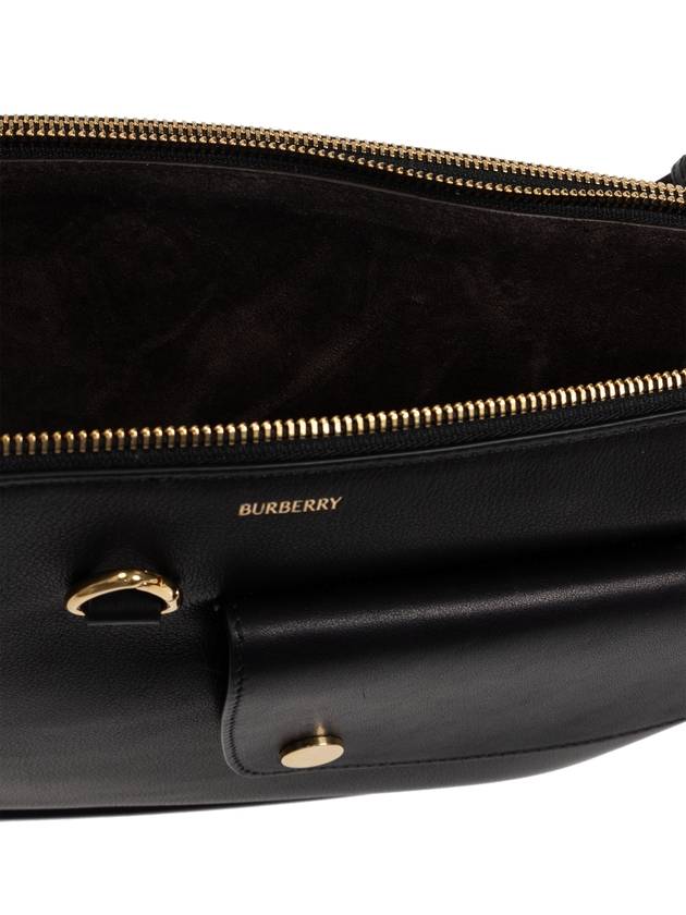 Shield Twin Leather Shoulder Bag Black - BURBERRY - BALAAN 6