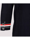 High Twist Cotton Oversized Long Cardigan Navy - THOM BROWNE - BALAAN 5