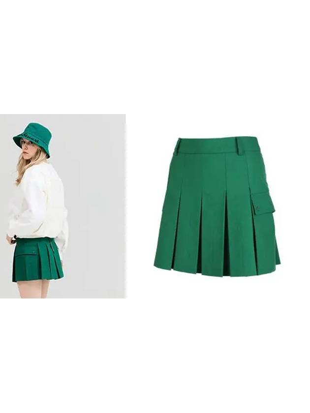 Golf Cargo Pleated Skirt Green - HENRY STUART - BALAAN 2