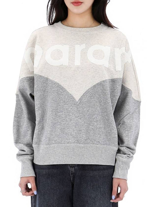 Houston Two-Tone Logo Cotton Sweatshirt Ecru Grey - ISABEL MARANT - BALAAN 2