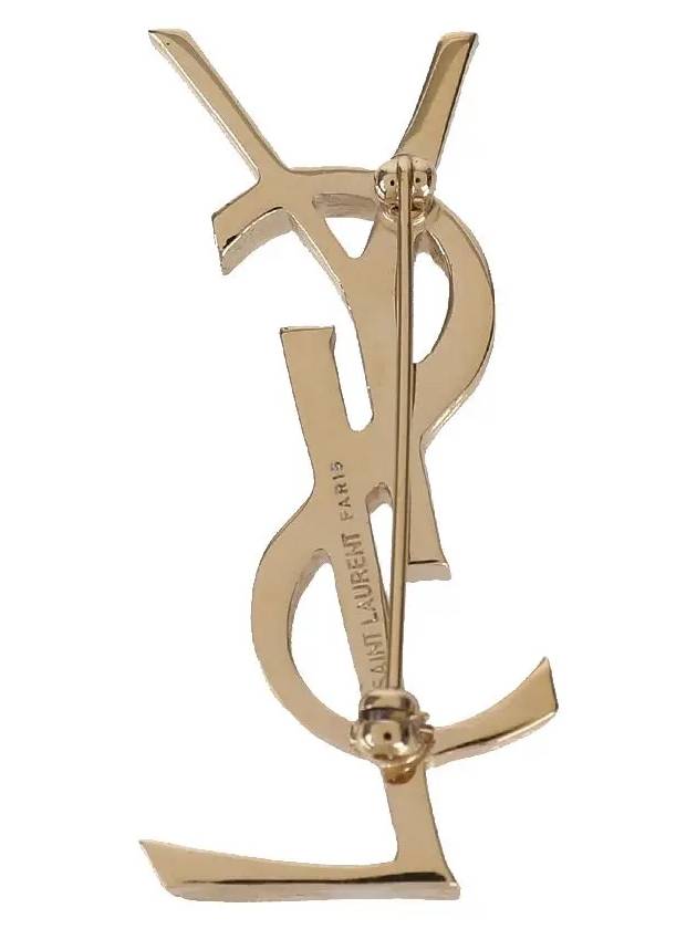 Opyum Cassandra Metal Brooch Gold - SAINT LAURENT - BALAAN 4