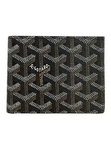 Victoire Wallet In Canvas And Calfskin Black - GOYARD - BALAAN.