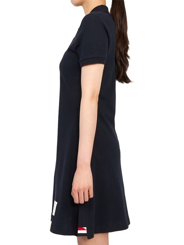 Women's Logo Patch Tennis Flare Short Dress Navy - THOM BROWNE - BALAAN 6