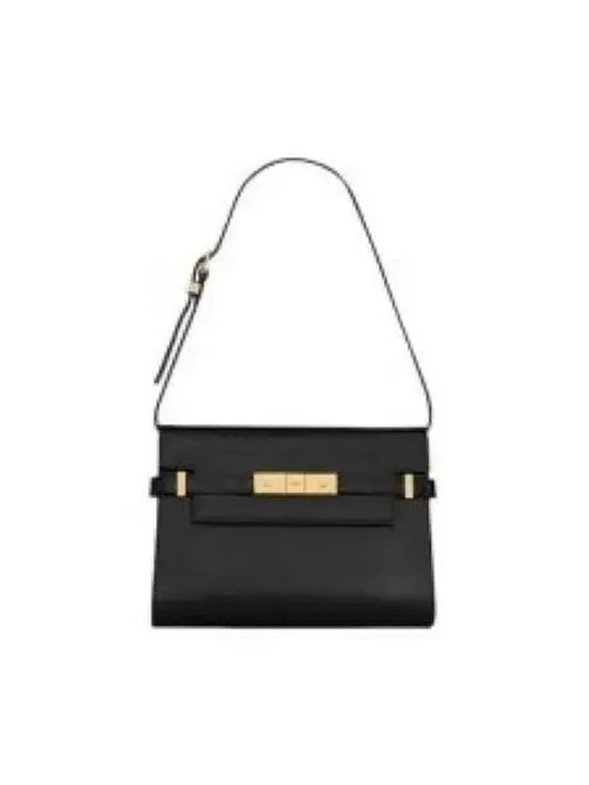 Manhattan Small Shoulder Bag Leather Black - SAINT LAURENT - BALAAN 2