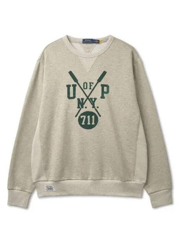 30 reward points slub fleece graphic sweatshirt gray - POLO RALPH LAUREN - BALAAN 1