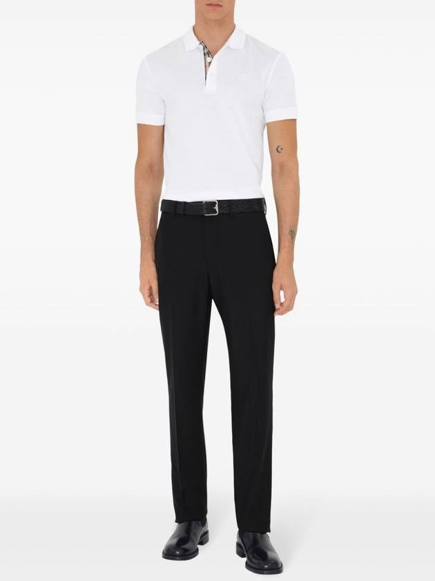 Cotton Polo Shirt White - BURBERRY - BALAAN 3