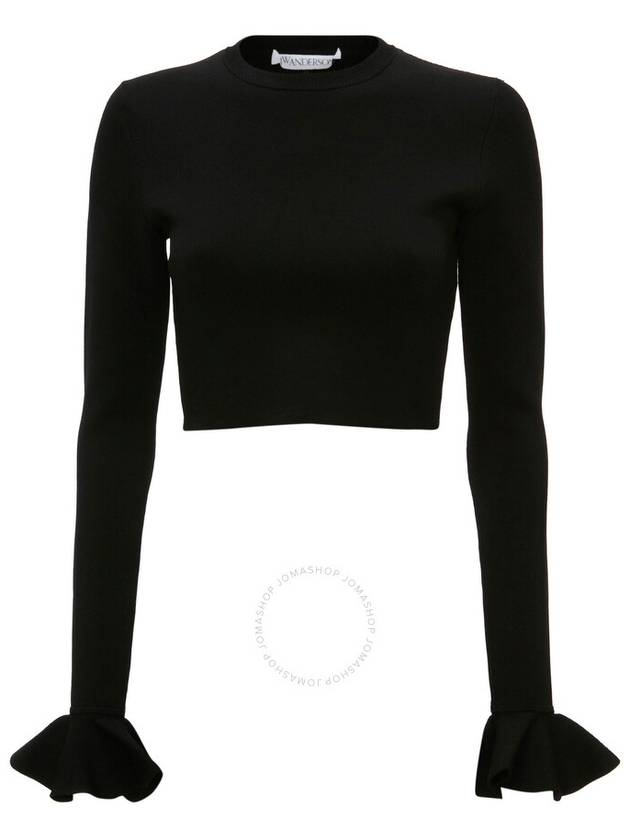 JW Anderson Cropped Ruffled Cuff Top, Size Small - JW ANDERSON - BALAAN 1