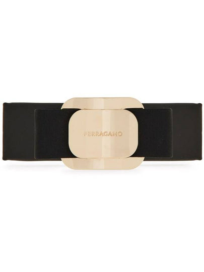 New Vara Plate Hair Clip Black - SALVATORE FERRAGAMO - BALAAN 2