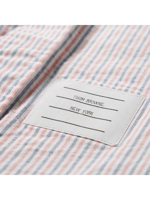 16SS Thom Browne Hidden Three Stripes Oxford Striped Shirt - THOM BROWNE - BALAAN 3