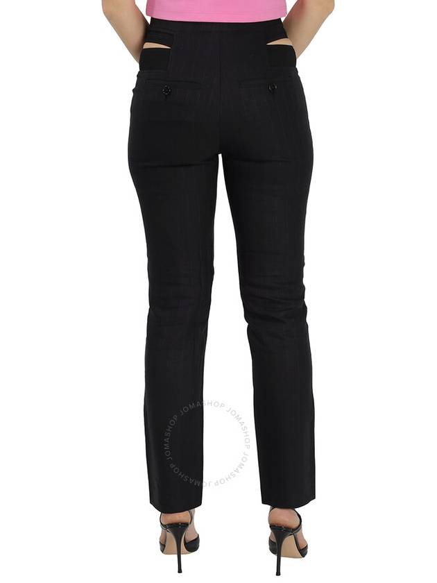 Burberry Ladies Black Pinstripe Functional Twill Remodeled Trousers, Brand Size 8 (US Size 6) - BURBERRY - BALAAN 3