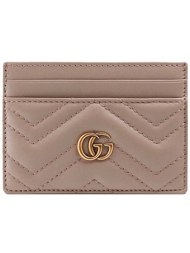 GG Marmont Matelasse 2 Tier Card Wallet Dusty Pink - GUCCI - BALAAN 3