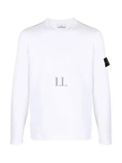 Compass Badge Ribbed Cotton Knit Top White - STONE ISLAND - BALAAN 2