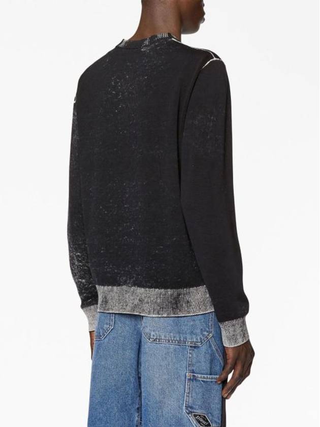 K Larence B Reverse Print Sweatshirt Black - DIESEL - BALAAN 3