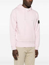 Logo Patch Drawstring Hoodie Pink - STONE ISLAND - BALAAN 3