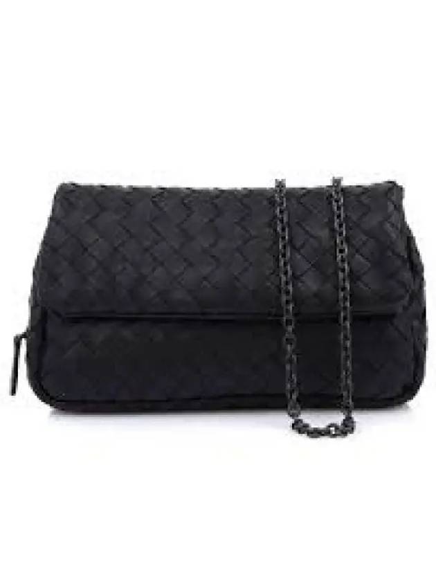 Intrecciato Chain Shoulder Bag Black - BOTTEGA VENETA - BALAAN 2