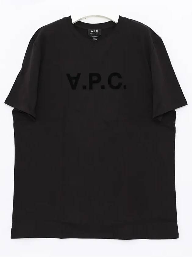 VPC Logo Organic Cotton Short Sleeve T-Shirt Black - A.P.C. - BALAAN 3