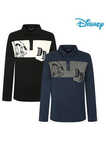 Men s Donald Duck Long Sleeve Collar T Shirt DL3MTS004 - DISNEY GOLF - BALAAN 1