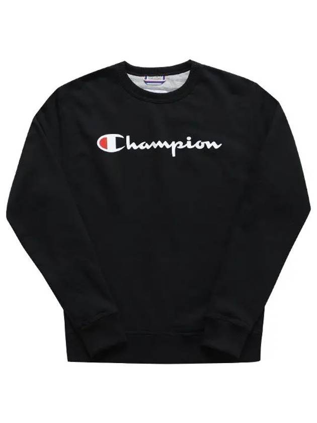 Power Blend Graphic Crew Sweatshirt Black - CHAMPION - BALAAN 1