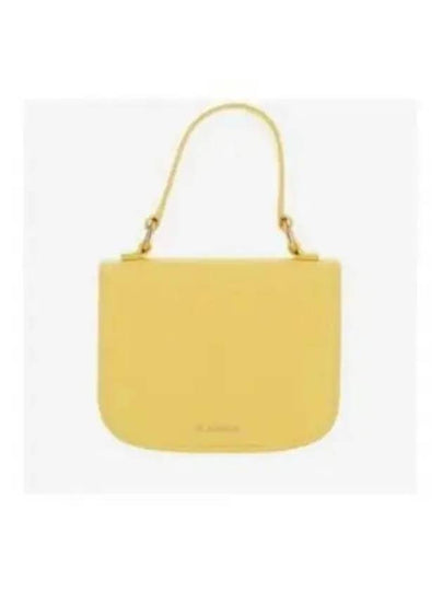 Halo Embossed Logo Detail Leather Mini Cross Bag Yellow - JIL SANDER - BALAAN 2