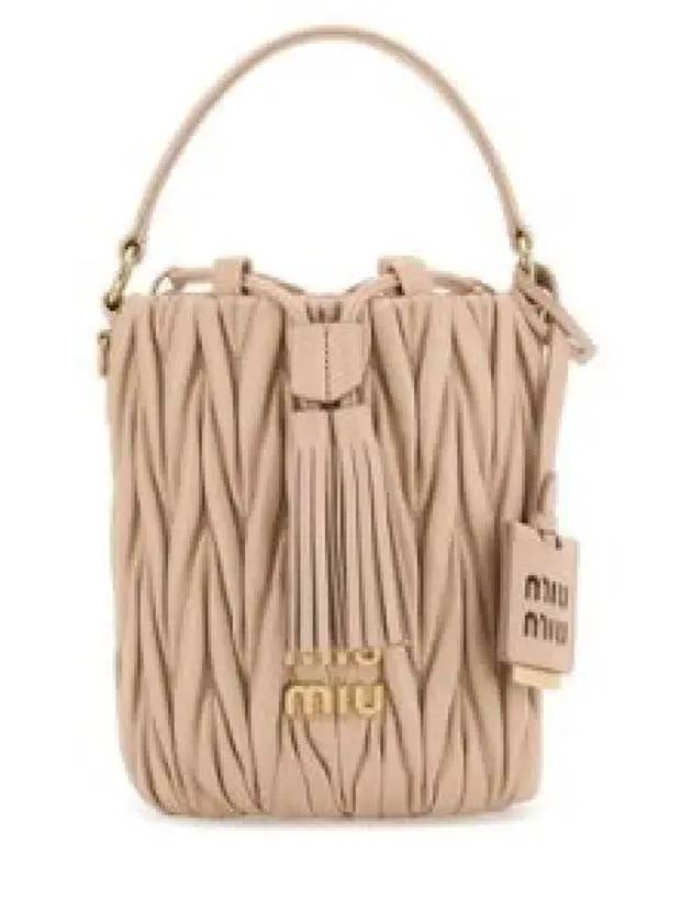 Materasse Nappa Leather Bucket Bag Nude Pink - MIU MIU - BALAAN 2