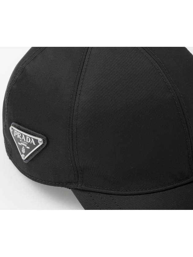 triangle logo re-nylon ball cap black - PRADA - BALAAN 3