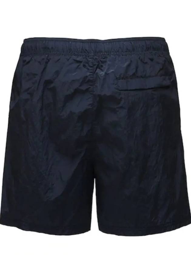 Stone Island Compass Logo Patch Metallic Nylon Swim Shorts Swimsuit Navy - STONE ISLAND - BALAAN 4