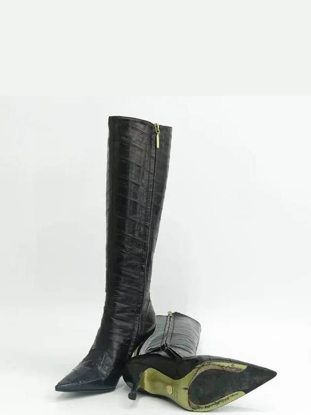 Black leather women s long boots - DOLCE&GABBANA - BALAAN 2