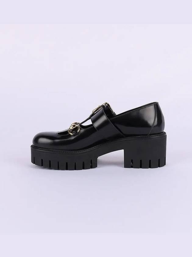 Horsebit Mary Jane High Loafers Black - GUCCI - BALAAN 4