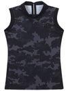 Golf Wear Military Print Sleeveless T-Shirt BLACK - WHITEBALL - BALAAN 4