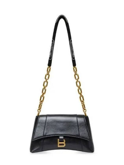 Downtown Small Shoulder Bag With Chain Black - BALENCIAGA - BALAAN 2