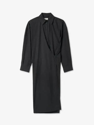 Straight collar twisted dress black - LEMAIRE - BALAAN 1