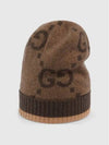 GG Cashmere Beanie Brown - GUCCI - BALAAN 2