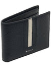 Logo Bifold Leather Half Wallet Black - BALLY - BALAAN 3